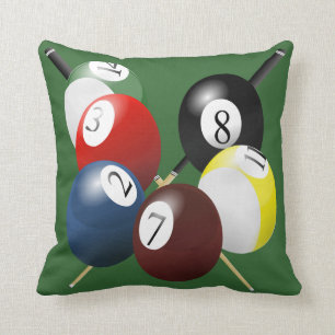 Pool / Billiards Throw Pillow