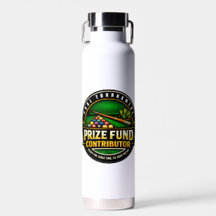 Pool / Billiards Tournament Prize Fund Contributor Water Bottle