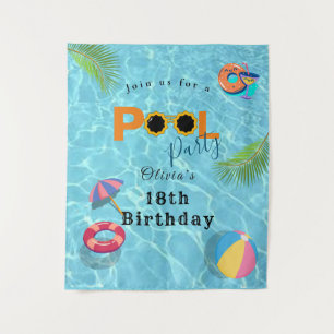Pool Birthday Party celebration theme Tapestry