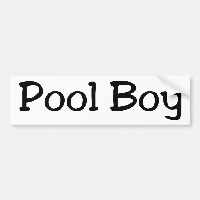 Pool Boy Bumper Sticker (Front)