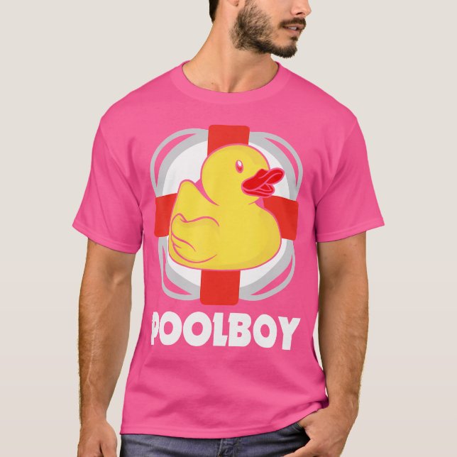 Pool Boy Swimming Pool Lifeguard T-Shirt (Front)