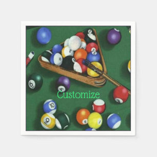 Pool Break Billiards Theme Napkins