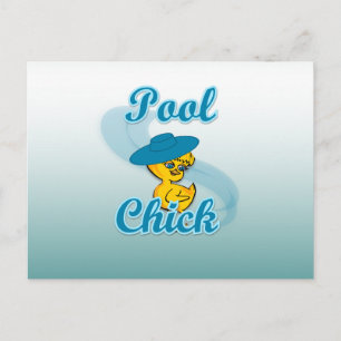 Pool Chick #3 Postcard