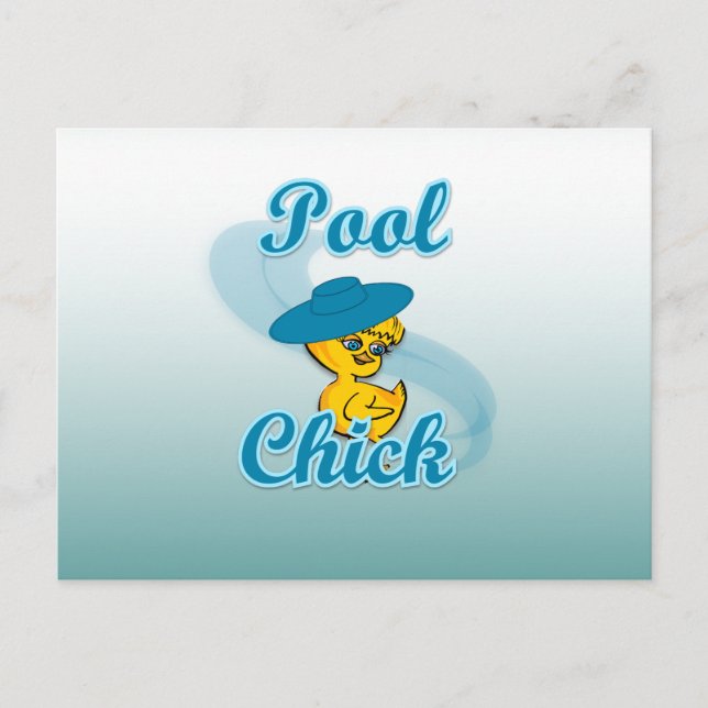 Pool Chick #3 Postcard (Front)