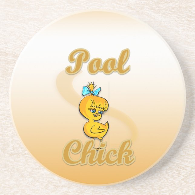 Pool Chick Coaster (Front)