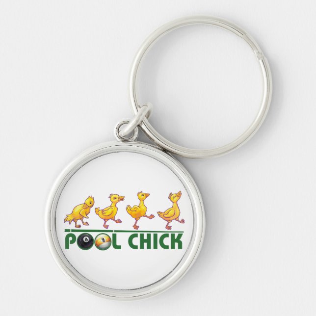 Pool Chick Key Ring (Front)