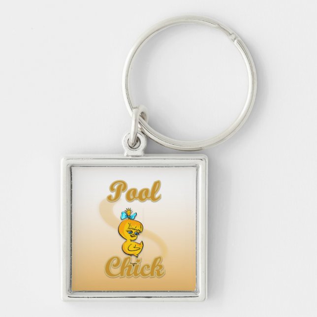 Pool Chick Key Ring (Front)
