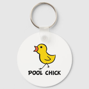 Pool Chick Keychain