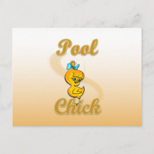 Pool Chick Postcard