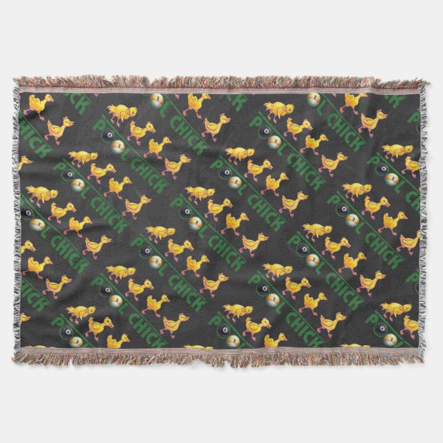 Pool Chick Throw Blanket (Front)