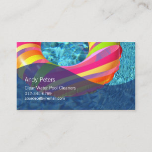 Pool Cleaner Business Card Clear Swimming Pool