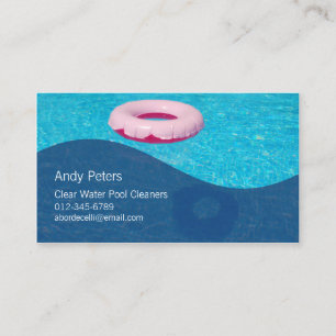 Pool Cleaner Business Card Clear Swimming Pool