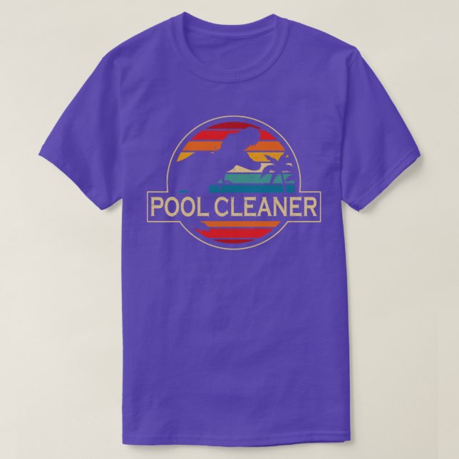 Pool Cleaner Dinosaur T-Shirt (Design Front)