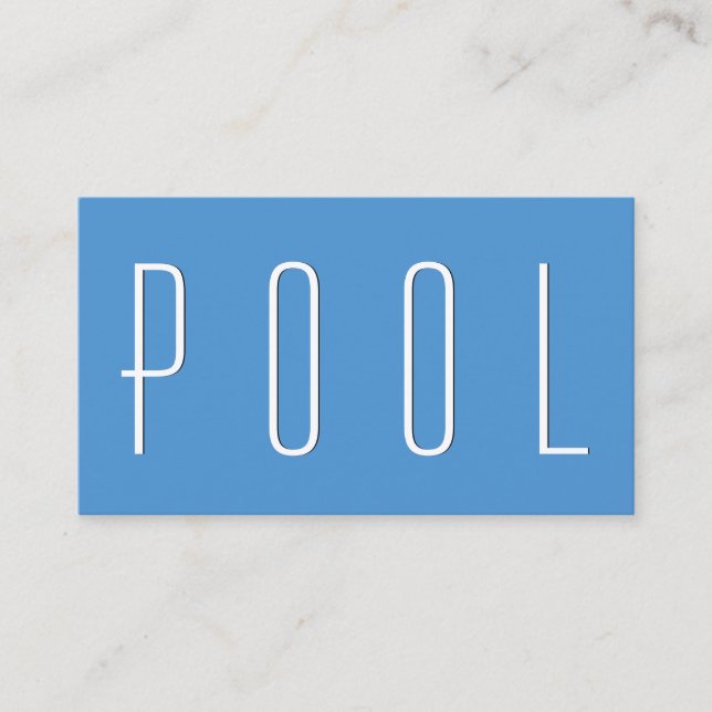 POOL CLEANER Simple Style V64G BLUE Business Card (Front)