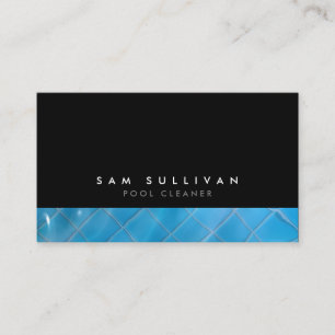 Pool Cleaner Trade Skill Clear Blue Water Business Card