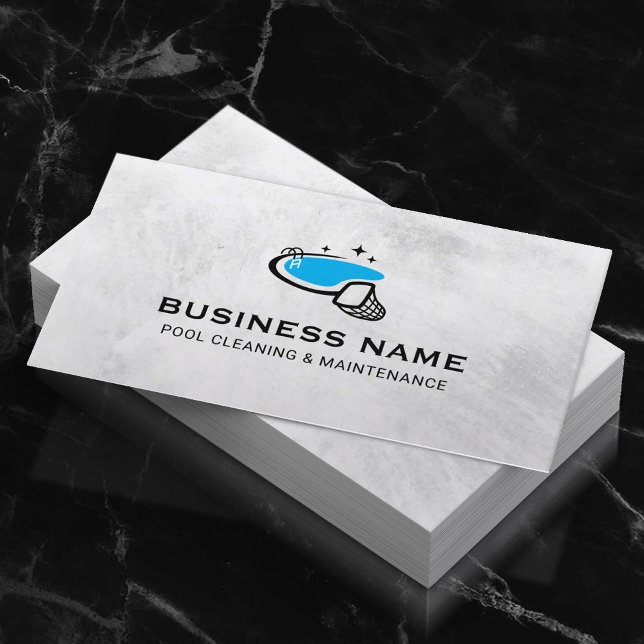Pool Cleaning & Maintenance Service Professional Business Card (Creator Uploaded)