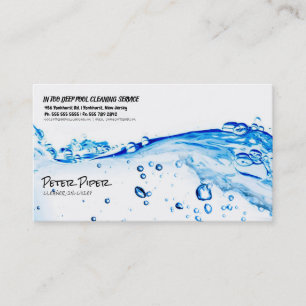 Pool Cleaning Service Business Card