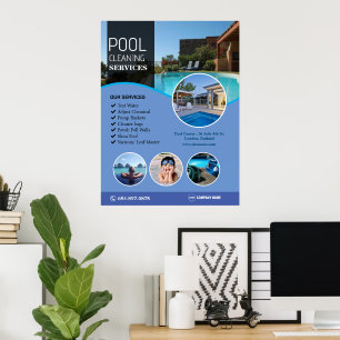 Pool Cleaning Services Custom Poster