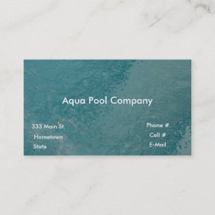 Pool Company Business Card