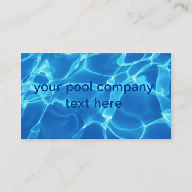 pool company business card (Front)