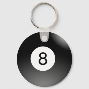 Pool cue ball key ring