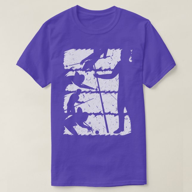 Pool Cue Snooker Table Billiard T-Shirt (Design Front)