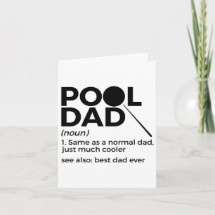 Pool Dad Definition Funny Billiards Best Dad Ever  Card