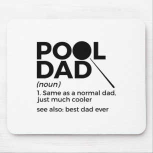 Pool Dad Definition Funny Billiards Best Dad Ever  Mouse Mat