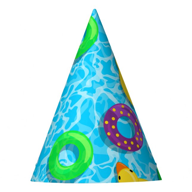Pool Full of Floaties Party Hat (Front)