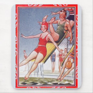 Pool Fun Vintage Mouse Mat