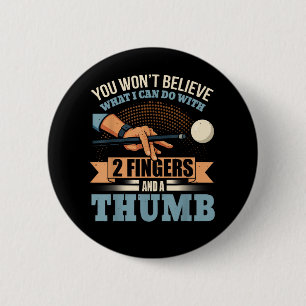 Pool Funny Billiards 6 Cm Round Badge