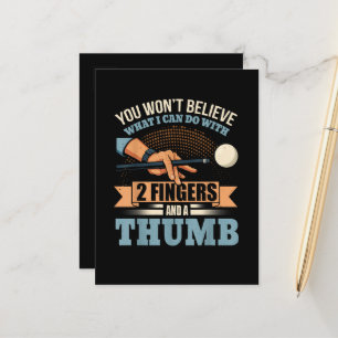 Pool Funny Billiards Announcement Postcard
