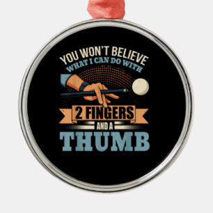 Pool Funny Billiards Metal Tree Decoration