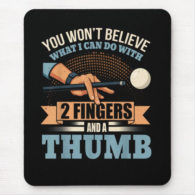 Pool Funny Billiards Mouse Mat (Front)