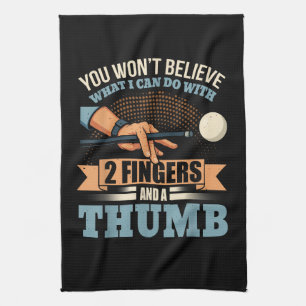 Pool Funny Billiards Tea Towel