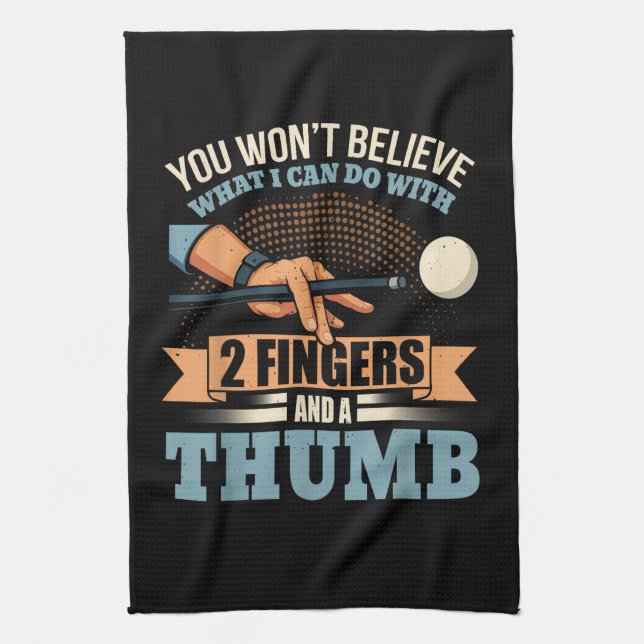 Pool Funny Billiards Tea Towel (Vertical)