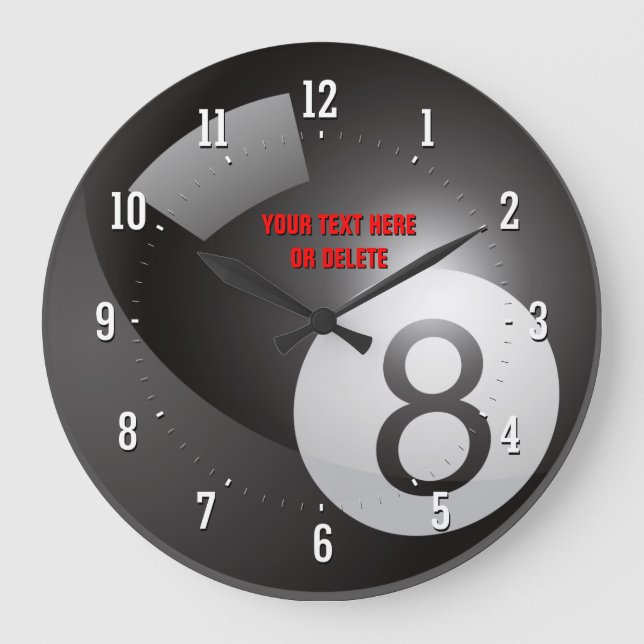 Pool Game | Best Player Large Clock (Front)