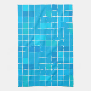 Pool geometry tea towel