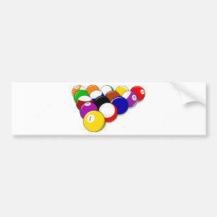 Pool Hall Balls Rack Em Sports Leisure Billiards Bumper Sticker