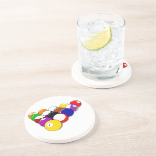 Pool Hall Balls Rack Em Sports Leisure Billiards Coaster