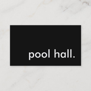 pool hall. business card