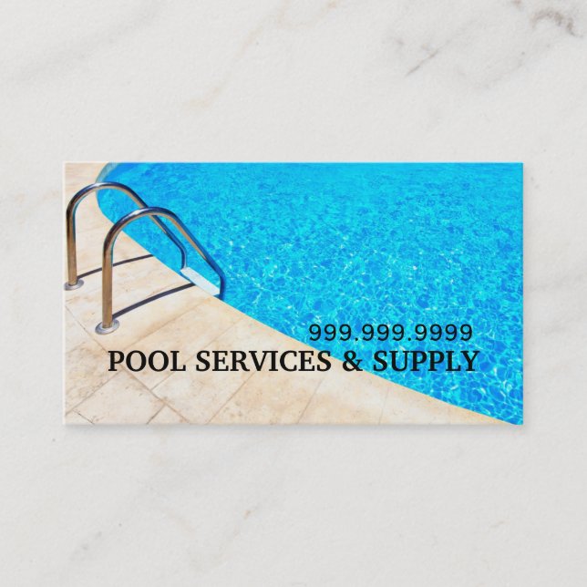 Pool Hot Tub Jacuzzi Installation Repair Business Card (Front)