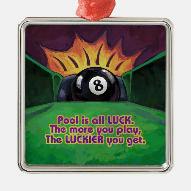 Pool is Luck Metal Tree Decoration (Front)