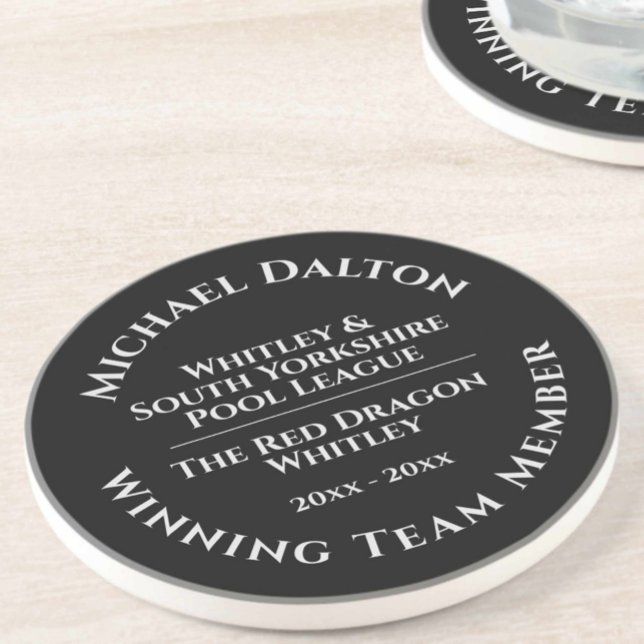 Pool League Trophy Sandstone Coaster (Creator Uploaded)