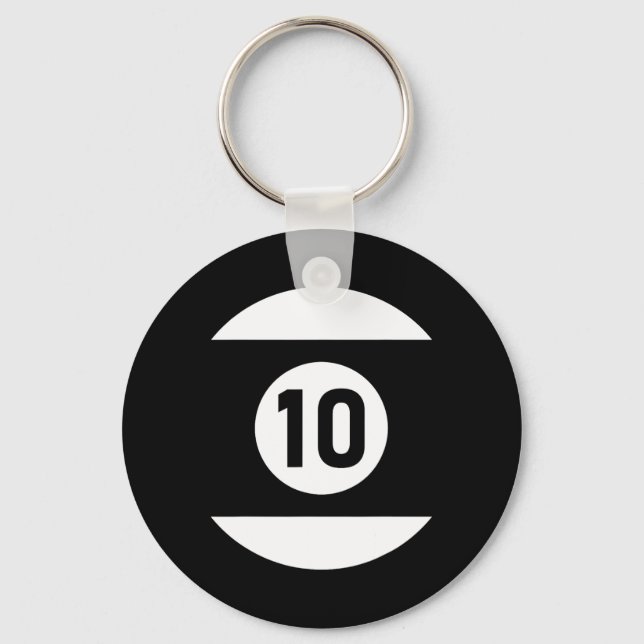 Pool Ll 10 Matching Billiards Gift Easy Halloween  Key Ring (Front)