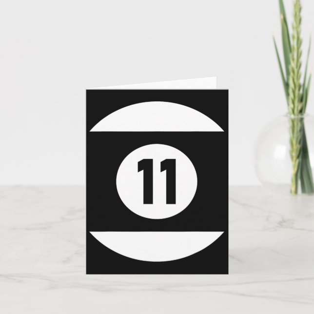 Pool Ll 11 Matching Billiards Gift Easy Halloween  Card (Front)