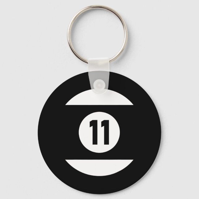 Pool Ll 11 Matching Billiards Gift Easy Halloween  Key Ring (Front)