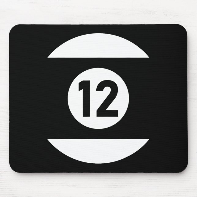 Pool Ll 12 Matching Billiards Gift Easy Halloween  Mouse Mat (Front)