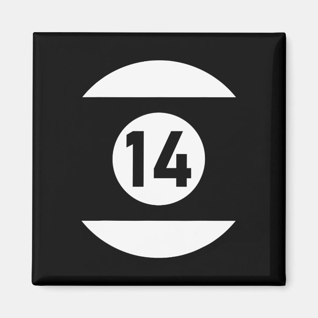 Pool Ll 14 Matching Billiards Gift Easy Halloween  Magnet (Front)