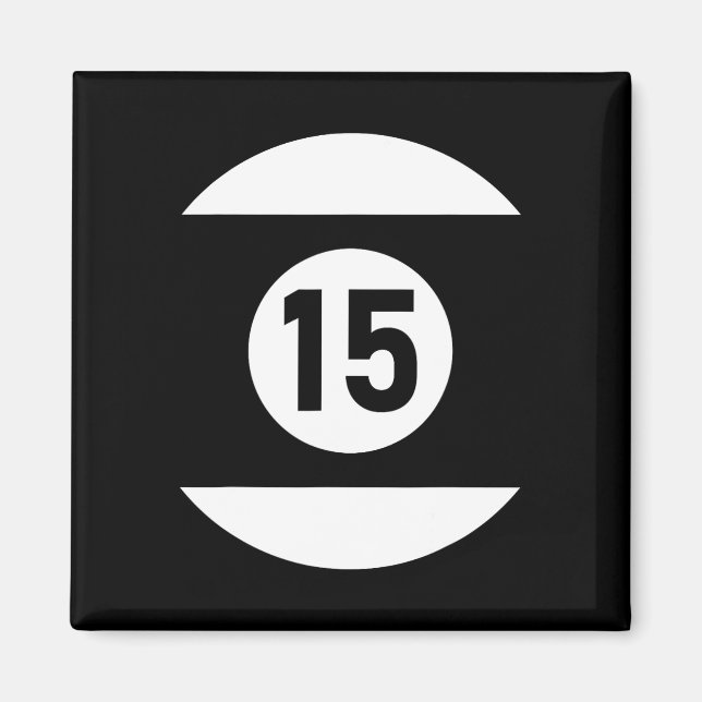 Pool Ll 15 Matching Billiards Gift Easy Halloween  Magnet (Front)